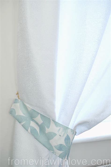 How To Make Tie Backs For Curtains From Evija With Love No Sew