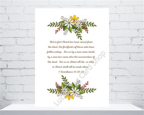 Printable Sympathy Card With Bible Verses Etsy