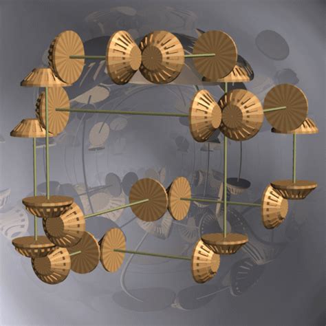 Animated Moving Wooden Cog Wheels Floating In The Air Cog Wheel 