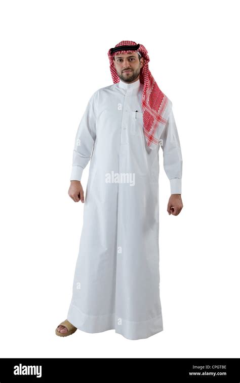 Arab Man Wearing A Traditional Dress Looking At The Camera Stock Photo