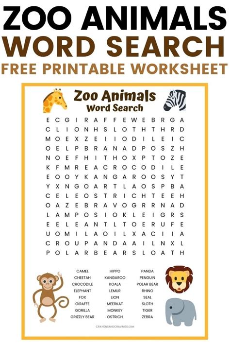 Farm Animals Word Search English Esl Worksheets For