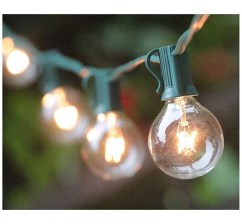 50ft G40 Globe String Lights With Bulbs Outdoor Market Lights For