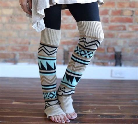 Women Thigh High Leg Warmers Autumn And Winter Camouflage Thick
