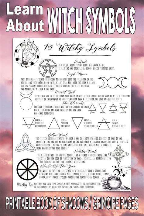 Witchcraft Basic Printable Grimoire Pages Book Of Shadows Etsy