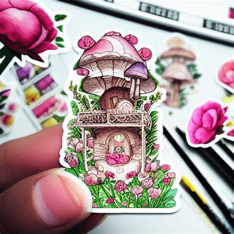 Chibi Gacha Club Mushroom Hausblumen Rose Und Pfingstrosen · Creative