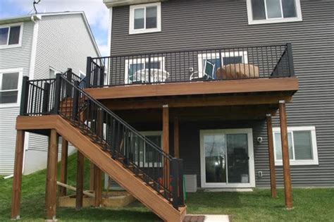 Trex Raised Deck With Stairs Traditional Deck Minneapolis By