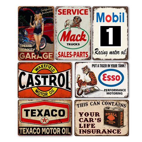 Buy Vintage Metal Tin Signs Retro Garage Signs For Men Wall Decorations
