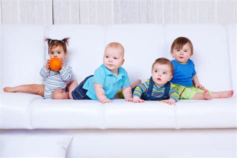 Four Baby Friends Stock Image Image Of Babies Caucasian 19544029