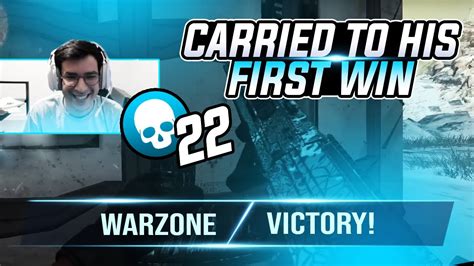 I Carried My Friend To His First Warzone Win Youtube