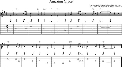 Amazing Grace Guitalele Tab Amazing Grace Guitar Chords Banjo Music