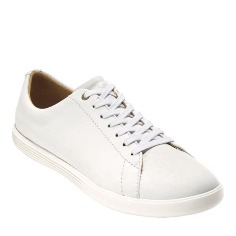 Cole Haan Womens Grand Crosscourt Sneaker 85 Bright White Leather