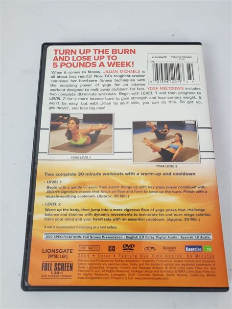 Jillian Michaels Yoga Meltdown Exercise Dvd Workout Ebay