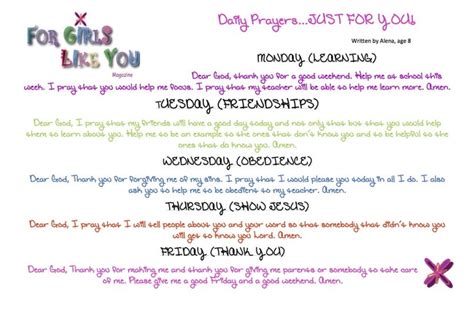 5 Daily Prayers To Print For Your Kids