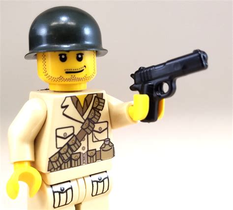 Brickarms Us M1911 V2 Pistol Semi Automatic Lego Minifigure Weapon