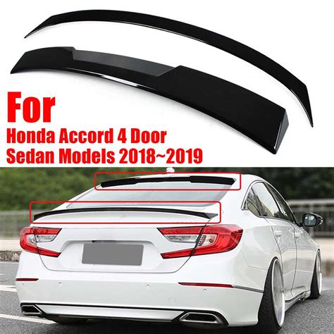 Fits For 2018 Honda Accord 10th Abs Rear Window Visor Roof Spoiler Wing Lip