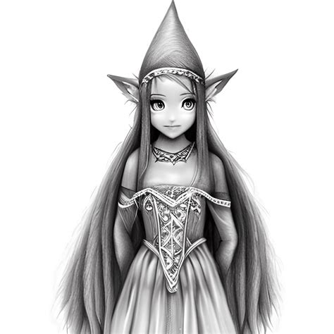 Cute Adorable Anime Elf Fairy Graphic · Creative Fabrica