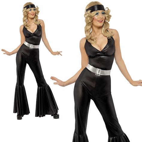 Costumes Disco Girl Ladies Fancy Dress Groovy 70s 1970s Womens Diva Adults Costume Outfit Women