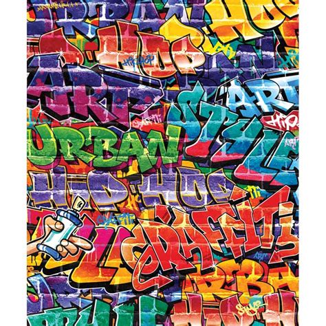 Walltastic Graffiti Brick Wall Wallpaper Mural From