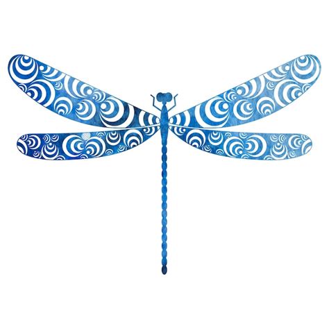 Premium Vector Dragonfly Blue Watercolor Silhouette Vector Isolated