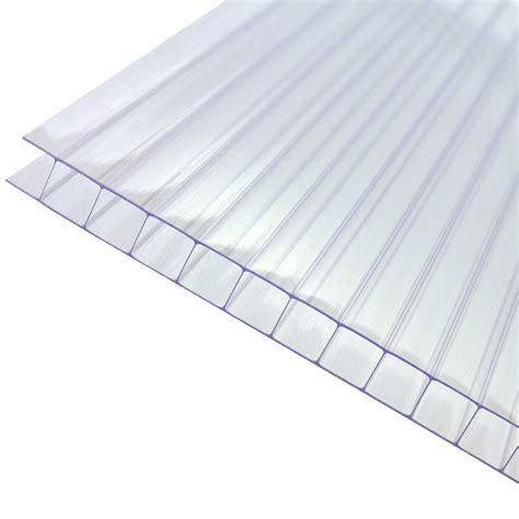 Axiome Clear Polycarbonate Twinwall Roofing Sheet L 5m W 690mm T 10mm Departments Diy At Bandq