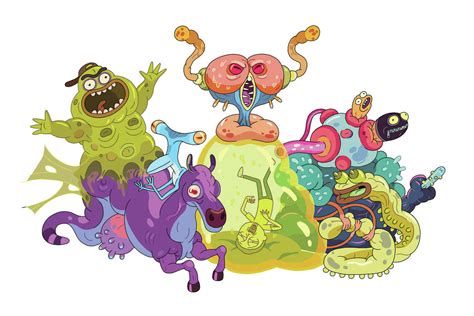 Wall Art Print Rick And Morty Monsters Ts And Merchandise Ukposters
