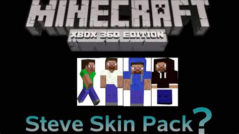 Minecraft Xbox 360 Steve Skin Pack Confirmed Youtube