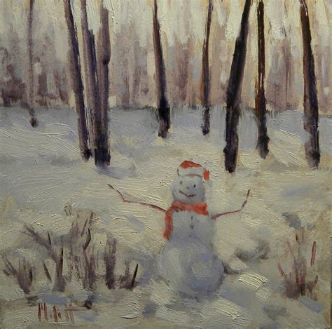 Snowman With Images Snowman Painting Painting Original Art Painting