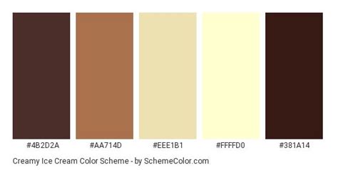 Pin By Lotus Realms On Colour Charts Cream Color Scheme Brown Color