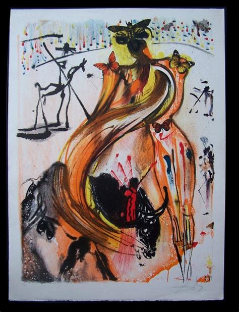Salvador Dali Hand Signed Lithograph Surrealism Spanish
