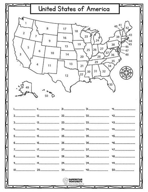 Alphabetical Order Printable List Of 50 States And Capitals Mr