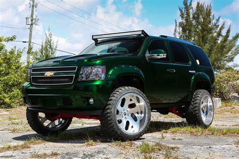Lifted Chevy Taho Rides On Forgiatos Looks Fresh In Green Autoevolution