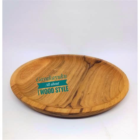 PIRING KAYU 20 cm / WOODEN PLATE / PIRING CANTIK / PIRING UNIK | Shopee