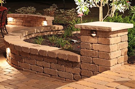 The retaining wall ideas mostly revolve around four types of material that are concrete blocks, bricks, stones and timber. Retaining Walls | Decorative and Structural | Lancaster Ohio