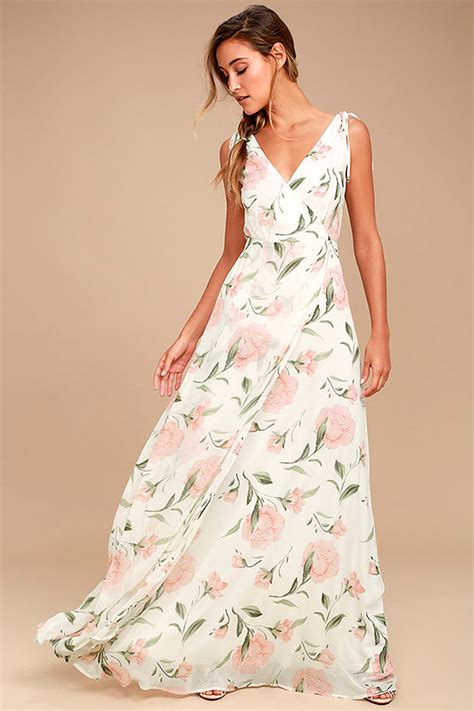 Romantic Possibilities White Floral Print Maxi Dress Floral Print Maxi Dress Printed Maxi