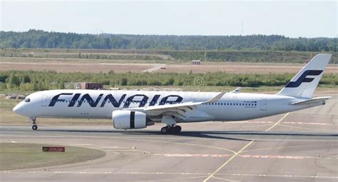 Finnair S Airbus A350 900 On Runway Editorial Stock Photo Image Of
