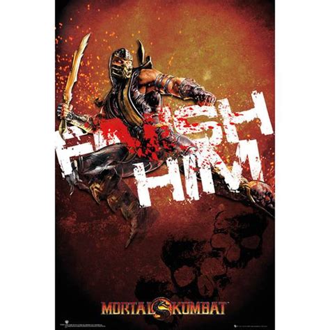 Mortal Kombat Finish Him Maxi Poster 61 X 915cm Merchandise Zavvi Uk