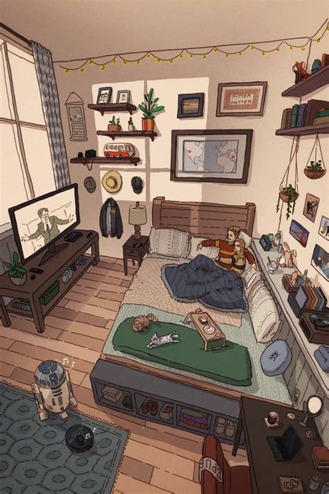 Afternoon Room By Me Imaginarysliceoflife Bedroom Drawing House