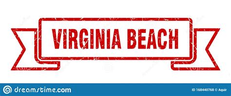 Bandera De Cinta De Virginia Beach Signo De Banda Grunge De Virginia Beach Ilustración del