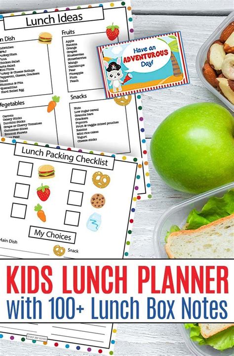 The Ultimate Kids Lunch Planner With 100 Lunchbox Notes And More