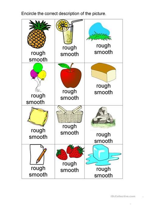 Rough And Smooth Worksheets For Kindergarten