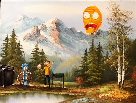 Pin By Kat Martin On My Rick And Morty Paintings Altered Landscapes