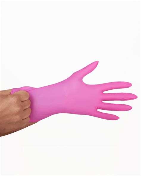 Framar Pink Paws Nitrile Gloves Disposable Gloves Latex Free Gloves 100 Count Pink Gloves