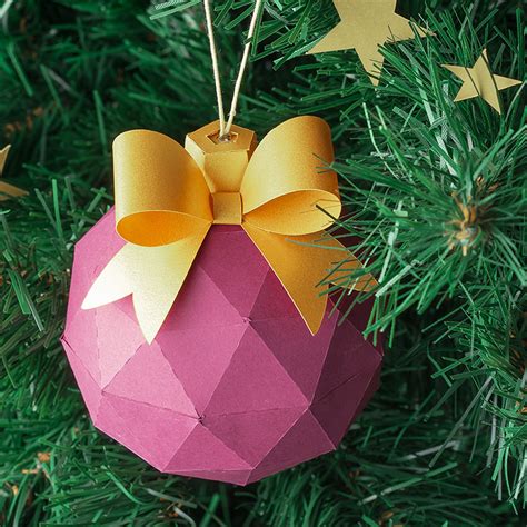 Diy Paper Christmas Ornament Template Ogcrafts