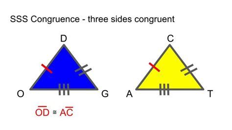 Given that dabc @ dxyz, identify and mark all of the congruent corresponding parts. Proving triangle congruence ( SSS ) - YouTube