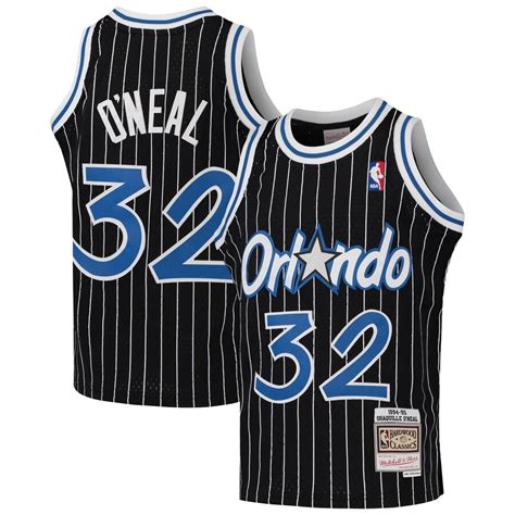 Orlando Magic Shaquille Oneal Mitchell And Ness Black 1994 95 Hardwood