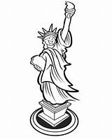 Statue Liberty Coloring Laughing Drawing Cartoon Getdrawings sketch template