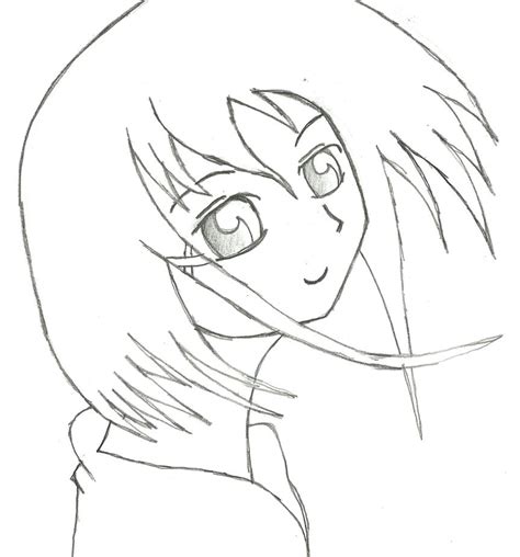 Simple Anime Girl Draw By Ramborocky On Deviantart
