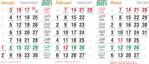 Template Kalender 2021 Triwulan Celoteh Bijak