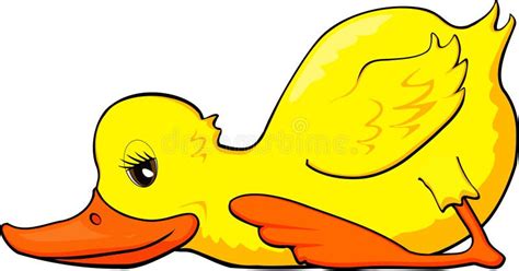 Sleepy Duck Stock Vector Image Of Duckling Bird Baby 7426703