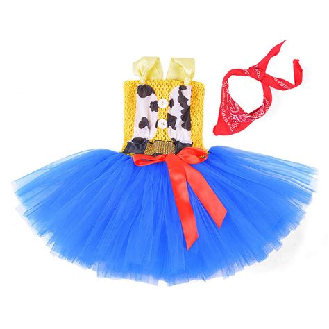 Toy Story 4 Jessie Bubble Dress Halloween Cosplay Costume Kids Little